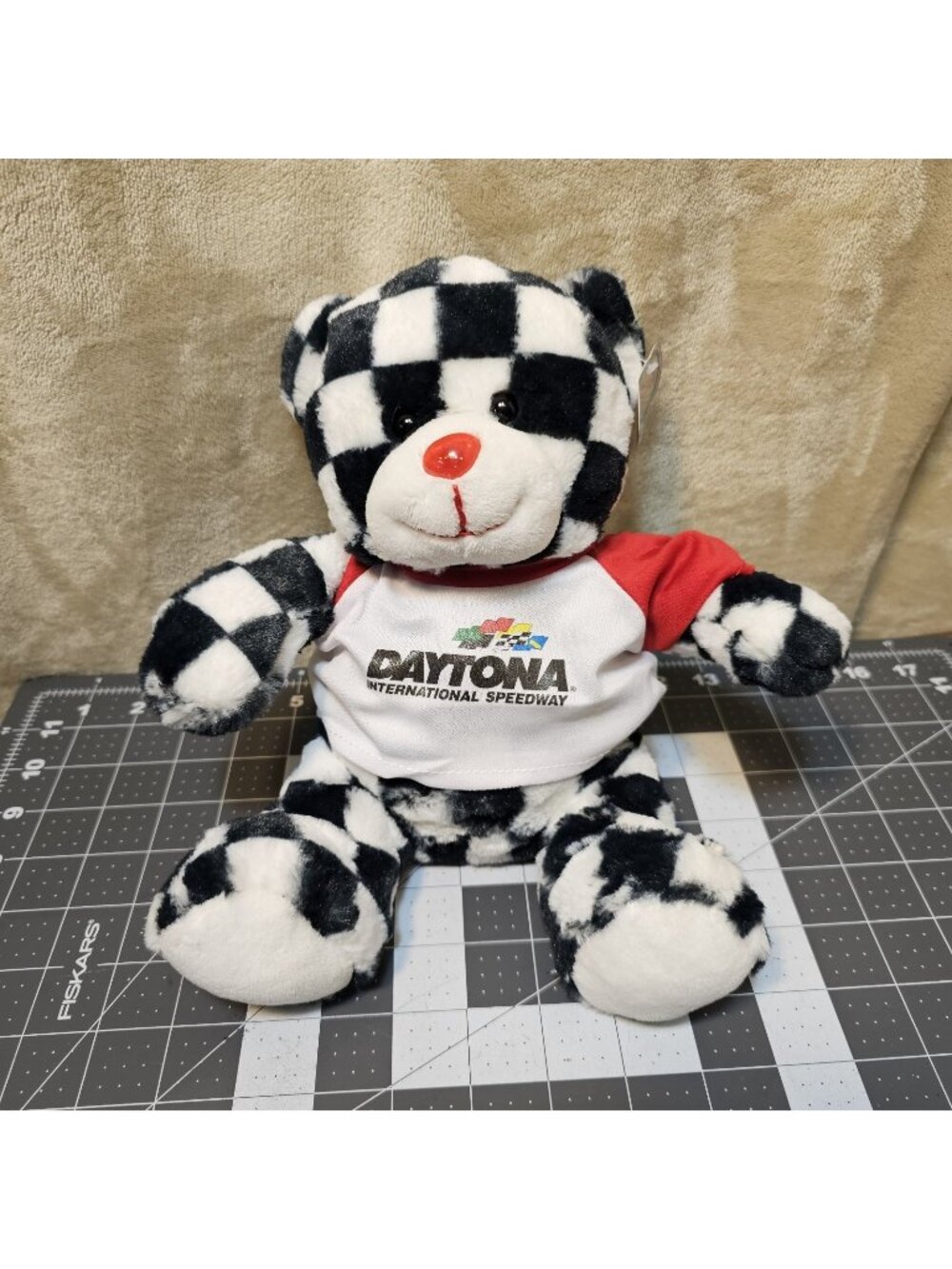 Checkers 2015 Bear, Daytona Speedway Plush Bear w/Shirt Totally Teddies W/TAG